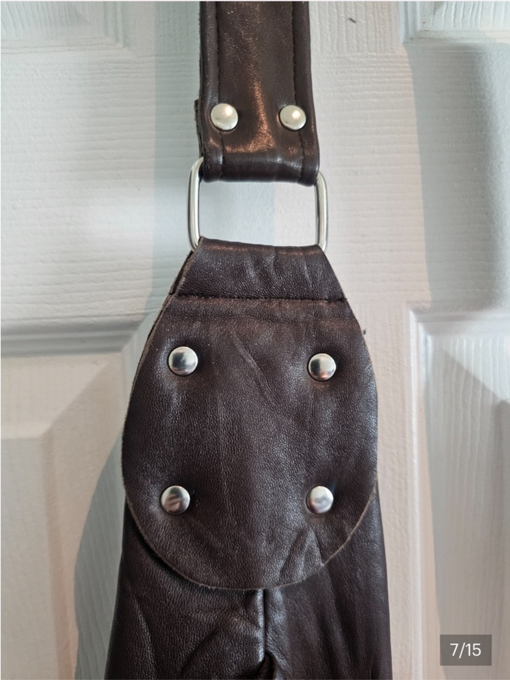 Free People Pelechecoco Cherokee/Elouise Hobo Fringe Vintage Brown Leather Bag - Picture 6 of 14